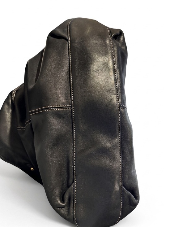 B. Makowsky all leather bag with Gold hardware main image 3